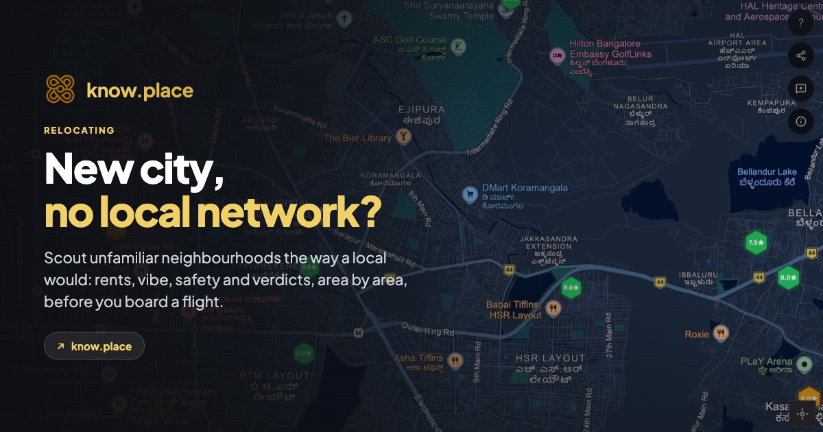 Moving to a New City With No Local Network? Scout It on know.place First
