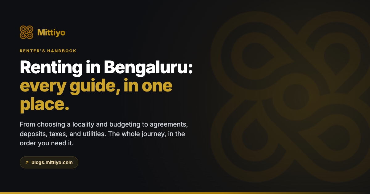 The Bengaluru Renter's Handbook: Every Guide for Moving In and Settling Down